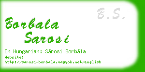 borbala sarosi business card